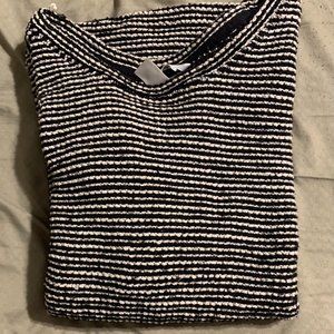 H & M Black and White Striped Sweater